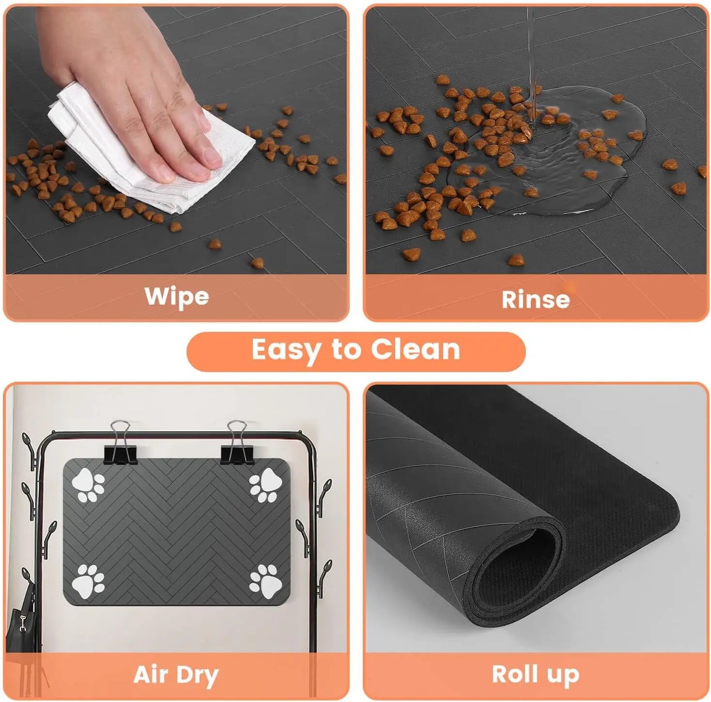 Tapis de sol gamelles pour animaux