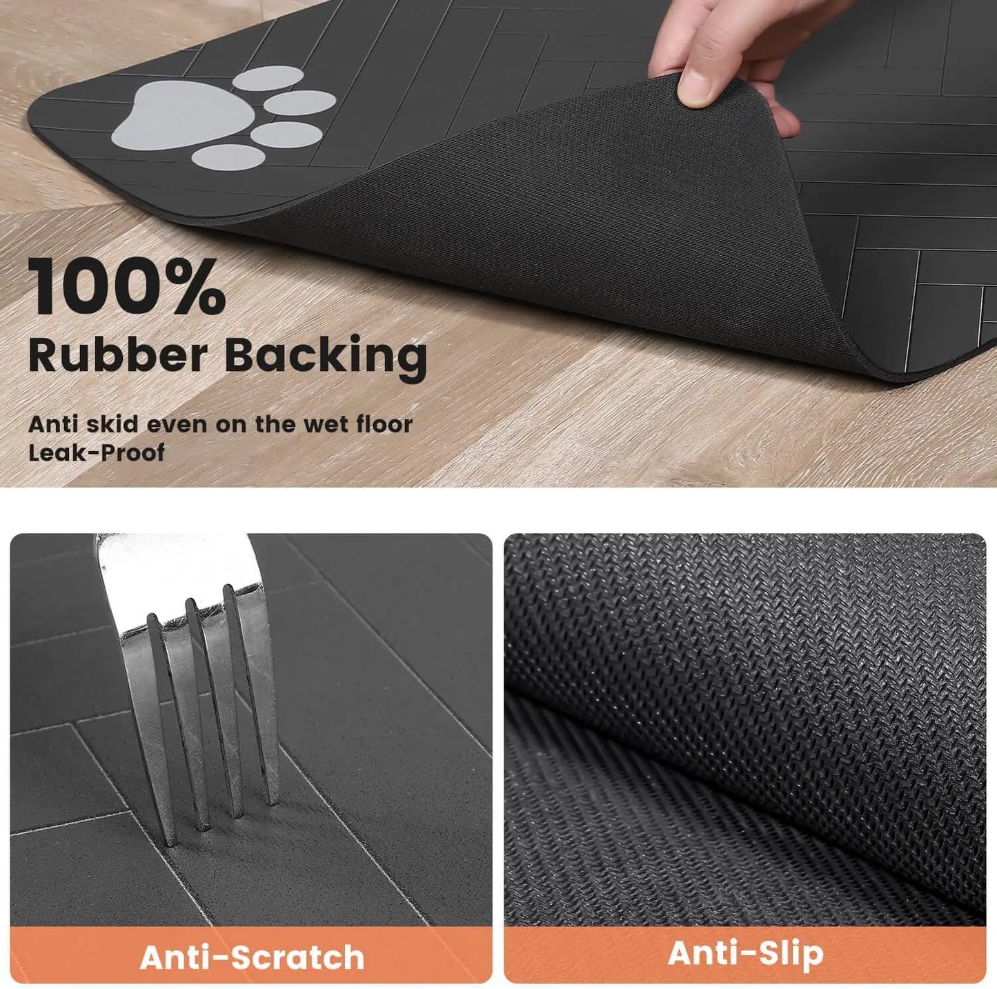 Tapis de sol gamelles pour animaux
