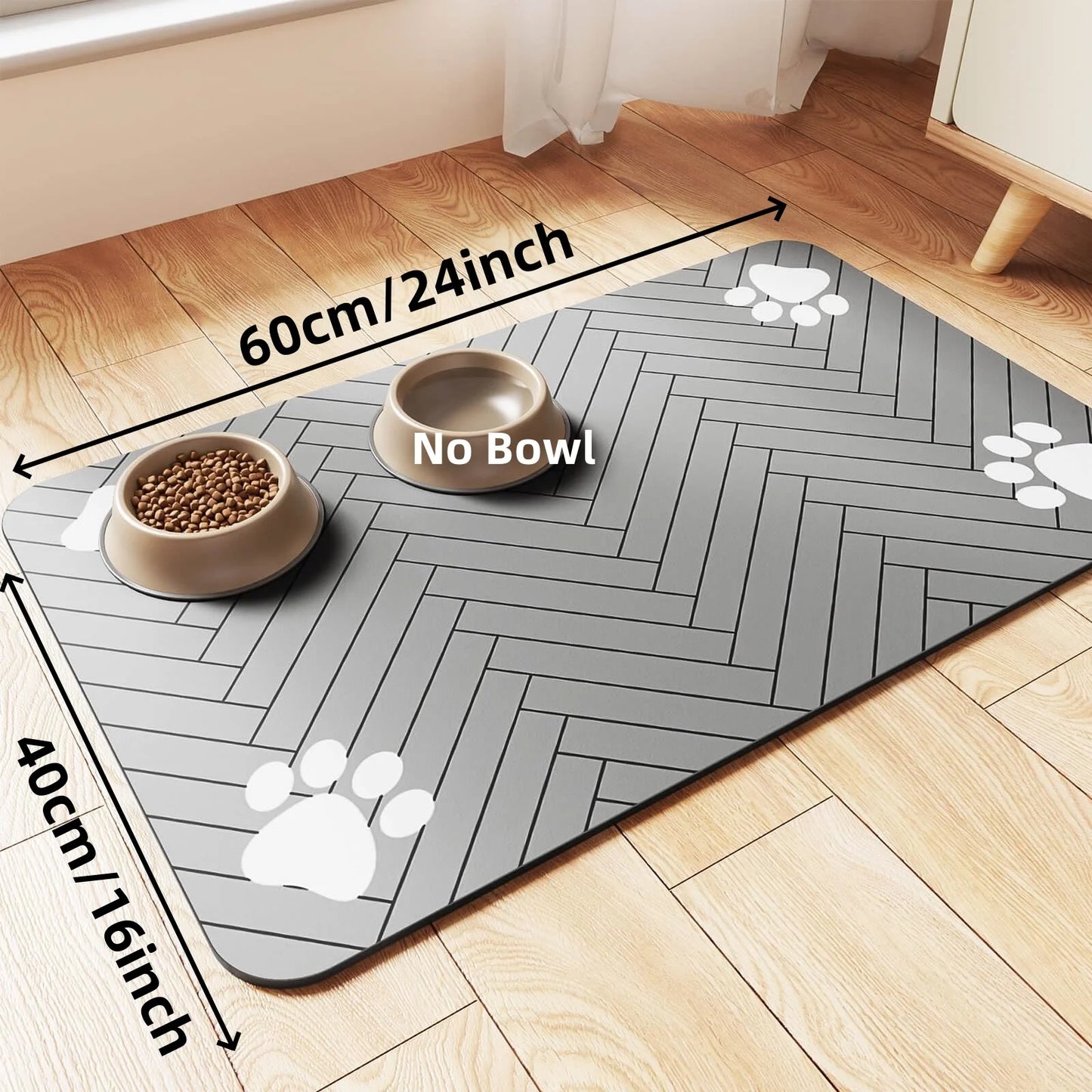 Tapis de sol gamelles pour animaux
