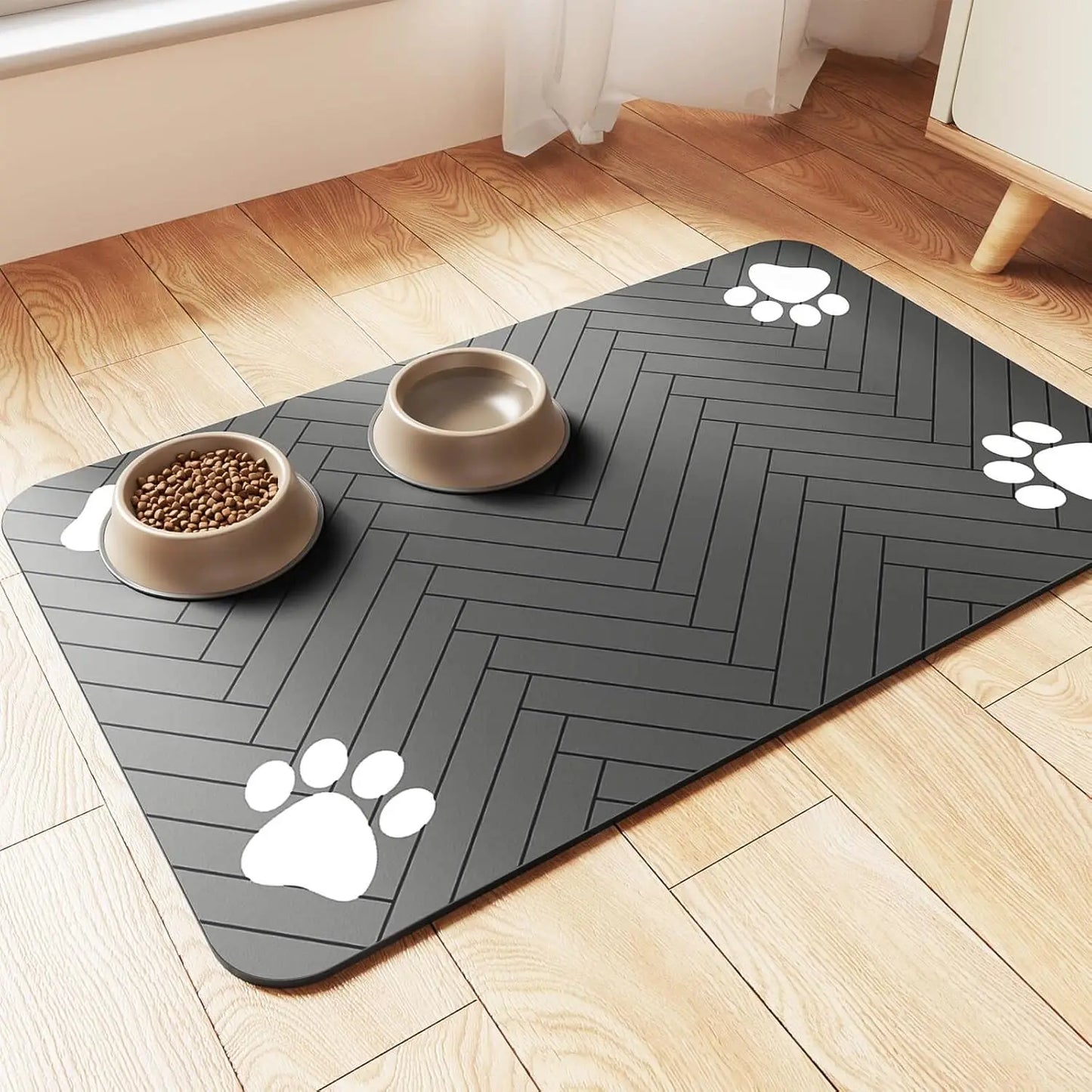 Tapis de sol gamelles pour animaux
