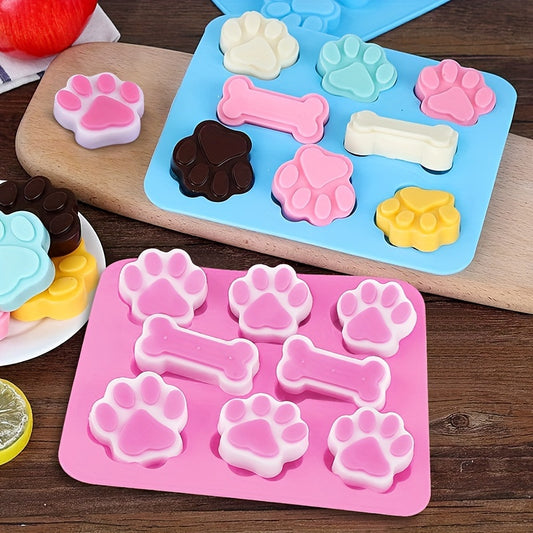 Moule en silicone à motif patte de chien