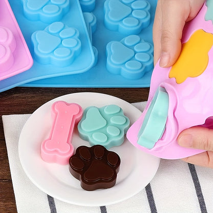 Moule en silicone à motif patte de chien