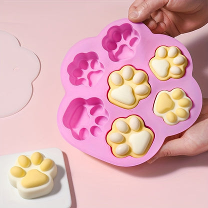 Moule en silicone à motif patte de chien