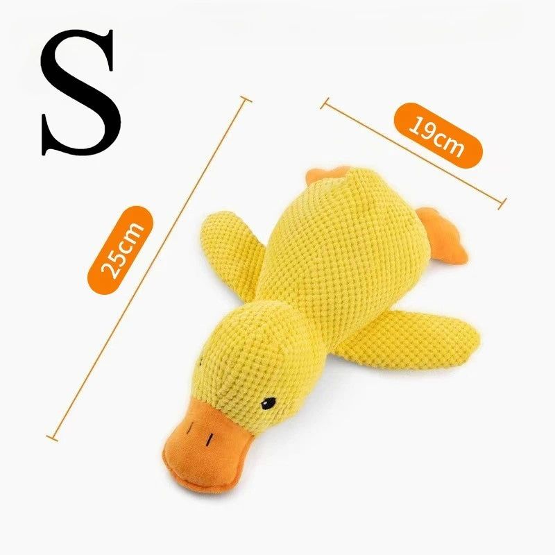 Peluche Canard pour Chien et Chat – Jouet en Polaire Résistant avec Son Grinçant, Anti-Mastication et Confort Doux