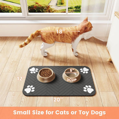 Tapis de sol gamelles pour animaux