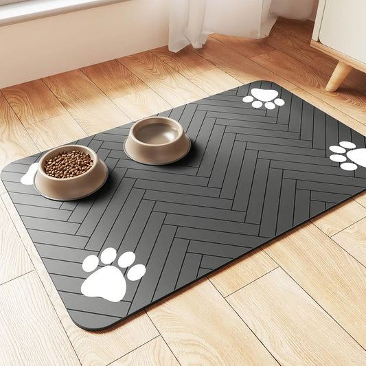 Tapis de sol gamelles pour animaux