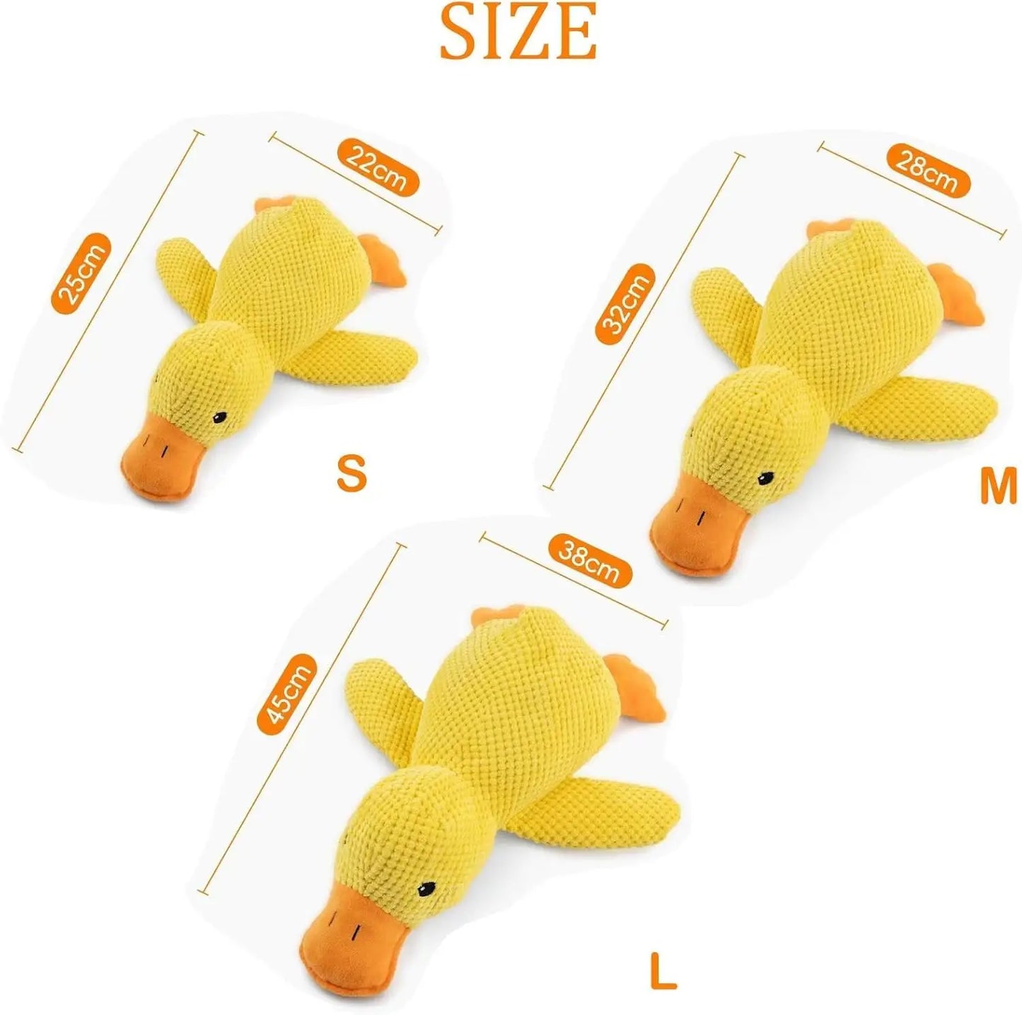 Peluche Canard pour Chien et Chat – Jouet en Polaire Résistant avec Son Grinçant, Anti-Mastication et Confort Doux