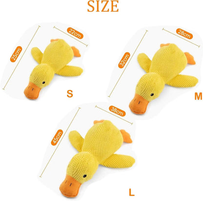 Peluche Canard pour Chien et Chat – Jouet en Polaire Résistant avec Son Grinçant, Anti-Mastication et Confort Doux