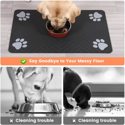 Tapis de sol gamelles pour animaux