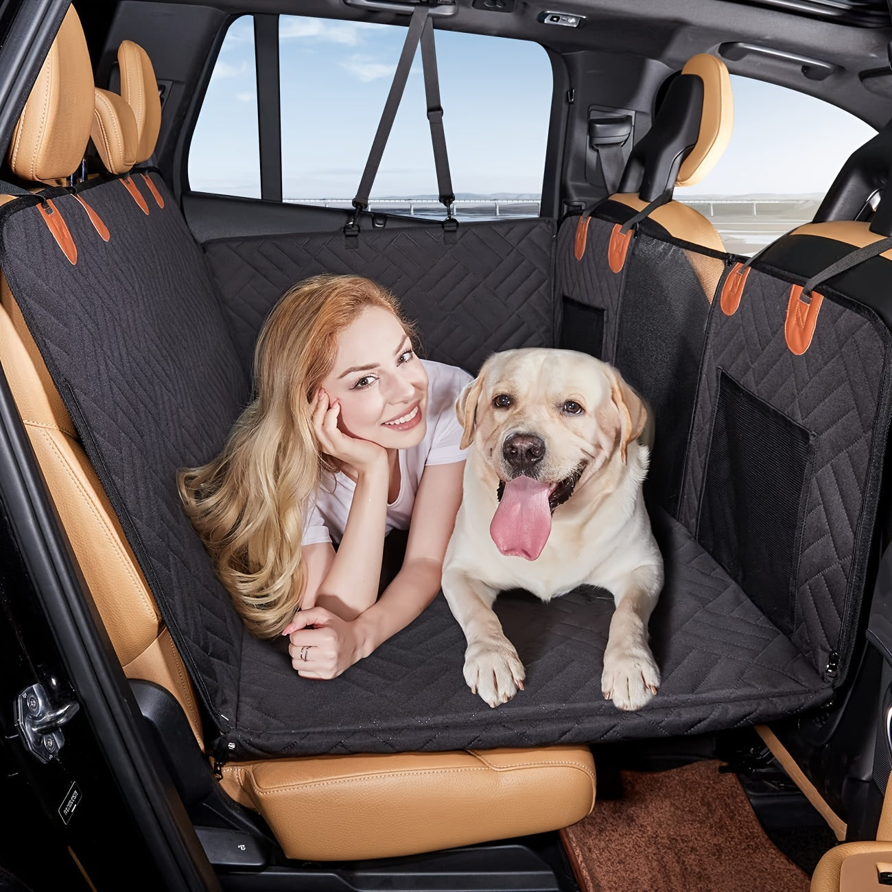 Housse de voiture pour chien - Modèle renforcé avec planche rigide