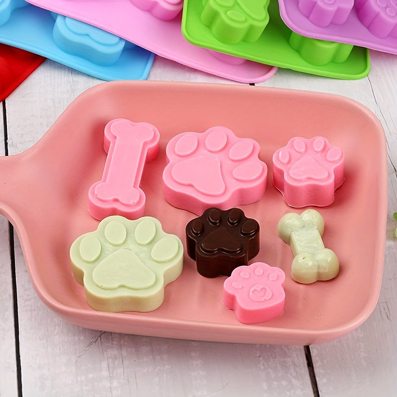 Moule en silicone à motif patte de chien